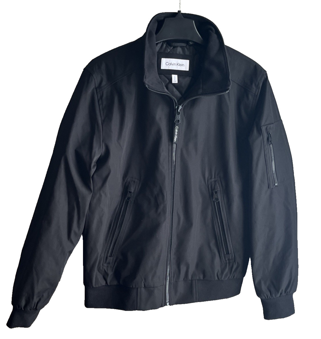 Calvin Klein men's Insulated Ripstop Black Bomber Jacket - Small - msrp $195 image 5