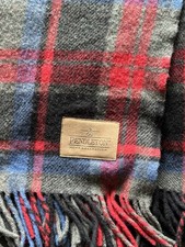 Pendleton Motor Robe Brookings Red Blue Plaid Wool Stadium Blanket 54 X 70