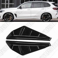 2 x Schwarz Seitenfl�gel-Luftstrom-Kotfl�gelabdeckung f�r BMW X5 X5M G05 2019�22