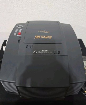 Optoma EzPro 585 DLP Projector w Remote Cables Manual Carrying Case Vintage