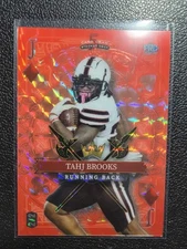 🔥Tahj Brooks 2024 Wild Card 2/2 BOOKEND RED MOSAIC JACK OF DIAMONDS PRC🔥
