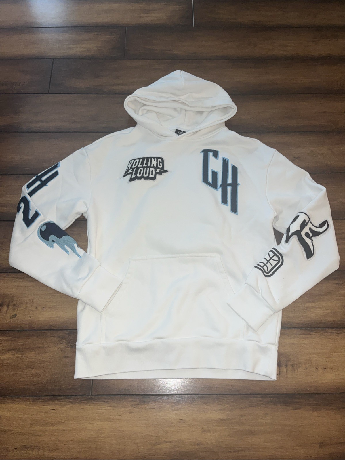 OTE Rolling Loud Cold Hearts Men's Small White Heavy Duty Hoodie