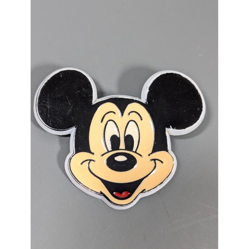Vintage Disney Mickey Mouse Pin Plastic Character Brooch