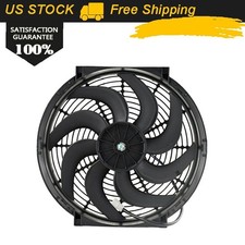 14 3000cfm 12v Electric Radiator Cooling Fan Reversible Curved Blade Fan