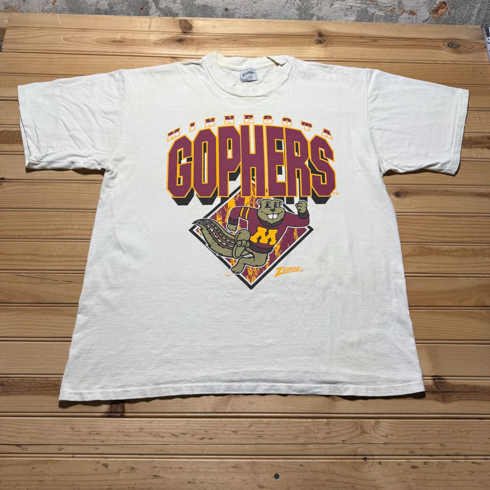 Vintage 90s Minnesota Golden Gophers NCAA College Football T-Shirt USA - Size XL
