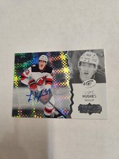 2023-24 UD Ice Luke Hughes White Snowflake Auto Rookie Card #127 Sp!