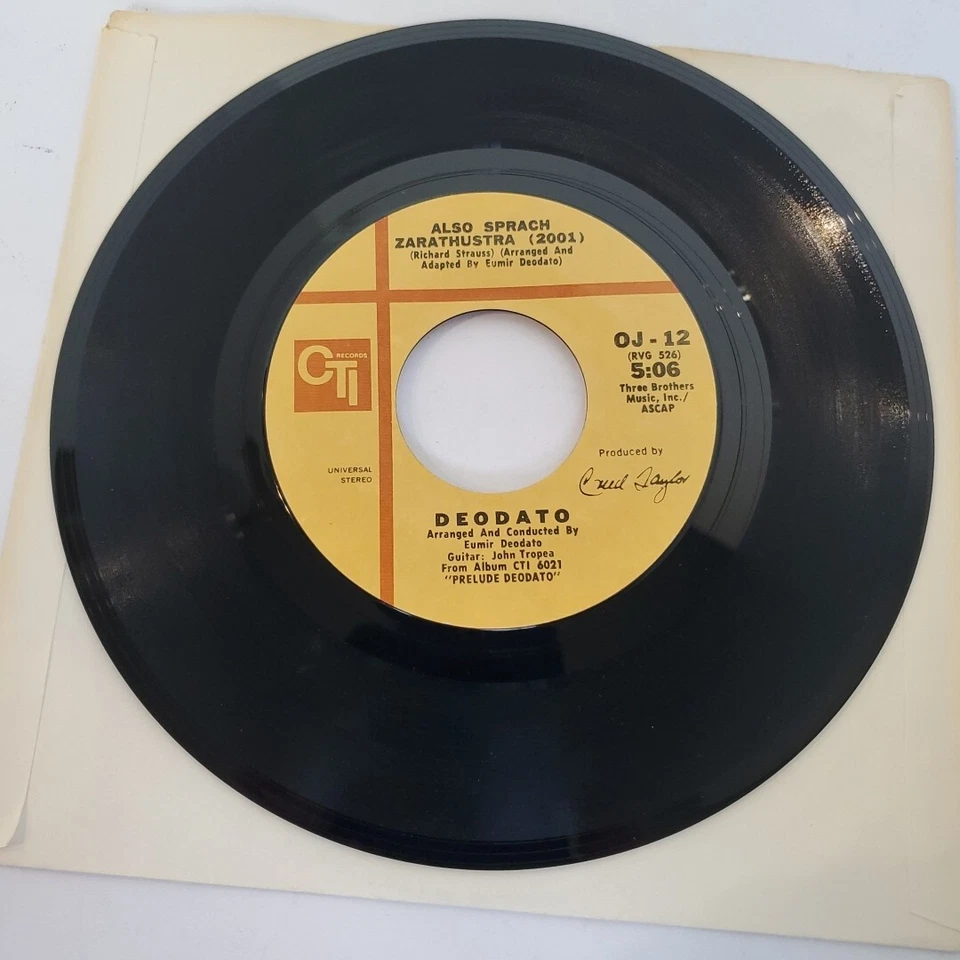 DEODATO :Spirit Of Summer / Also Sprach Zarathustra CTI NM - Image 4 of 4