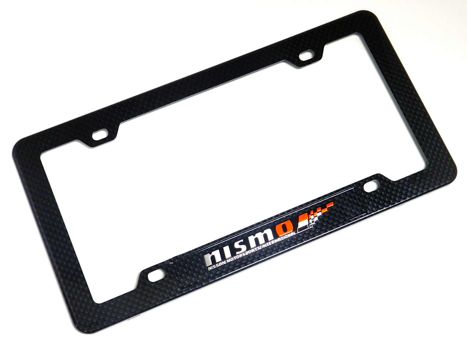 Carbon Fiber Look License Plate Frame For Nissan & Infiniti Vehicles - Made In USA