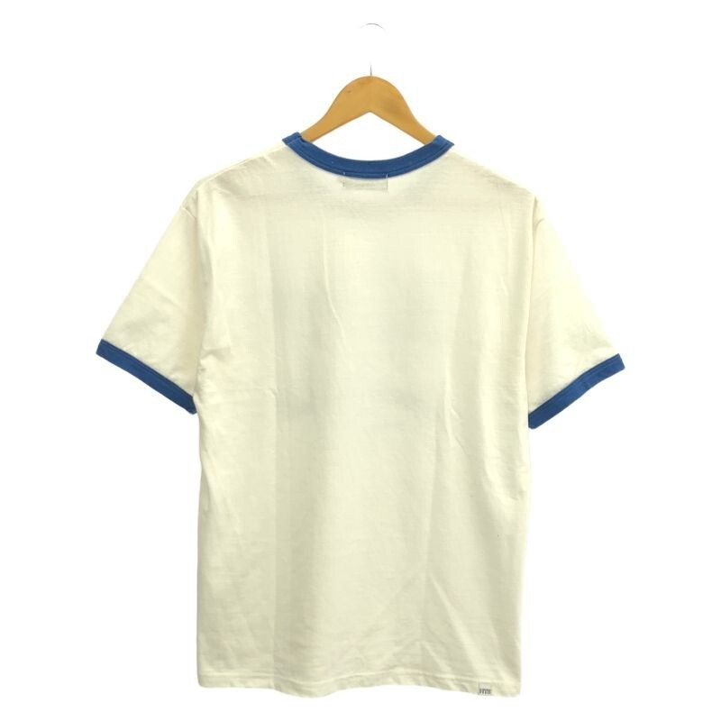 Hysteric Glamour PARADISE CLUB Ringer T-Shirt M White Blue Fashion