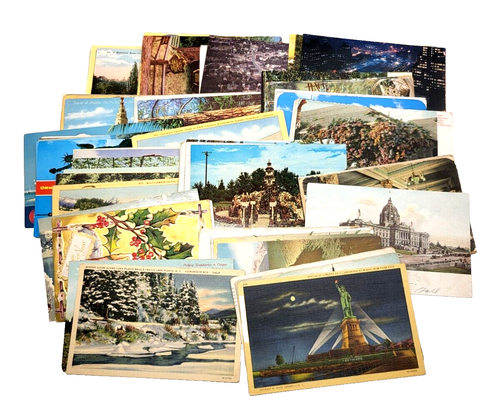 Mixed Lot of 100 Vintage Postcards 1900's to Now Posted & Unposted (G40K) - Picture 3 of 4