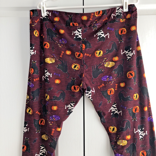Way to Celebrate Halloween Women's Leggings Plus Size XXXL Pumpkin Black Cat - Picture 6 of 8