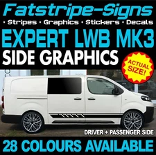 to fit PEUGEOT EXPERT MK3 LWB L2 STRIPES GRAPHICS STICKERS DECALS CAMPER VAN