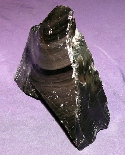 Schwarzer Obsidian, Rohstein, Mexico, 855,1g 145x120x55mm Heilstein - Bild 7 von 11