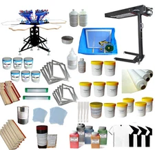 6 Color Silk Screen Printing Supplies Press Kit Micro-registration Printer Dryer