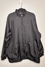 Nike Air Jordan Track Jacket Men XL  Rain Windbreaker Black Mesh Lined Vintage