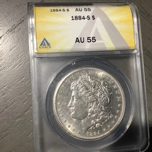1884-S Silver Morgan Dollar AU55