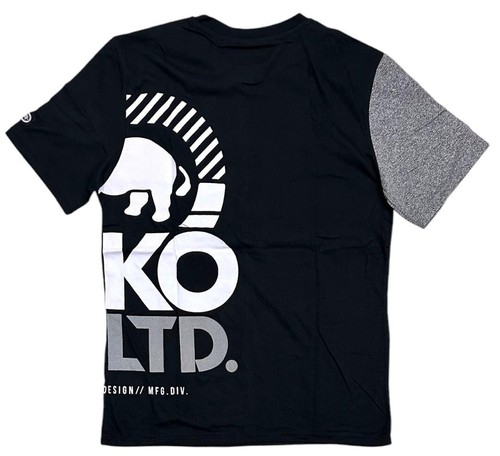 Ecko Unltd Men's T-Shirt Puff Print Large Logo Black/Heather Grey Tee - Picture 2 of 4