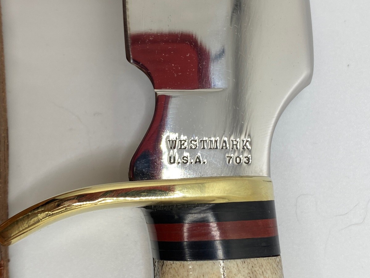 Rare Western Westmark Stag 703 Knife With Original Sheath Rare Western Westmark Stag 703 Knife With Original Sheath