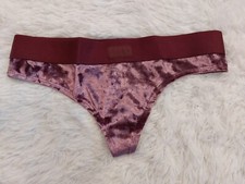 NWT Victoria's Secret PINK Velvet Thong Panty Size S 713
