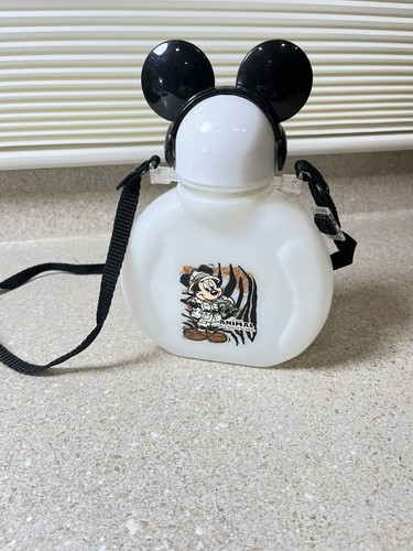 E1697~ Disney Parks Animal Kingdom Safari Canteen Water Bottle Mickey Mouse - Picture 6 of 8