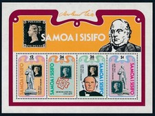 1979 SAMOA ROWLAND HILL CENTENARY MINI SHEET FINE MINT MNH