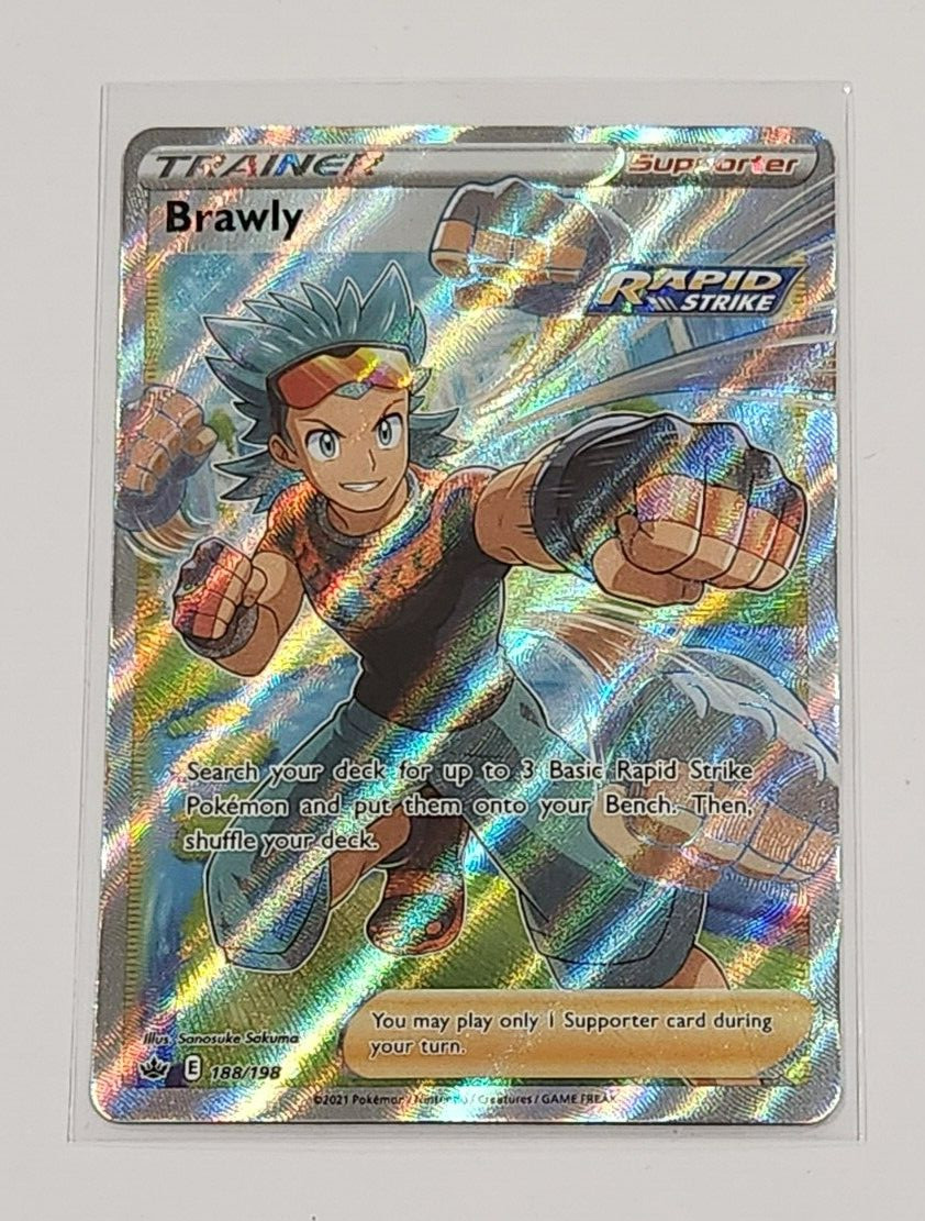 2021 POKEMON TRAINER BRAWLY HOLO TRADING CARD