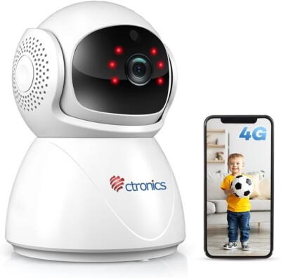 ctronics 570C-4G -  LTE Überwachungskamera Innen , 1080P Kabellos