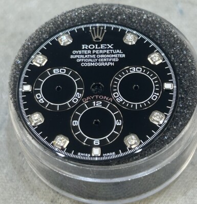 Rolex Zenith Daytona Custom Black Diamond Dial For Models 16520