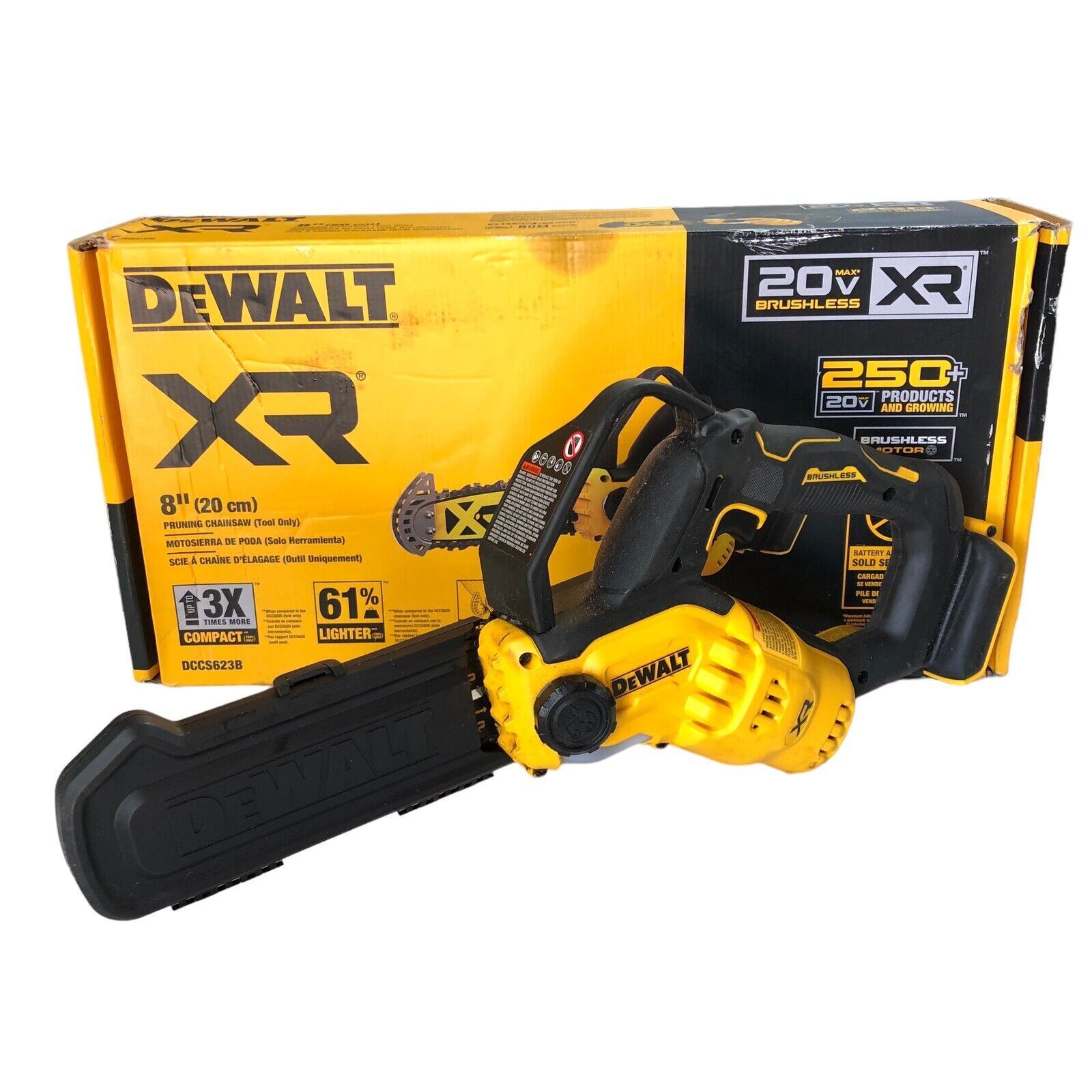 DEWALT 8 in. 20-Volt Pruning Electric Battery Chainsaw (Tool Only