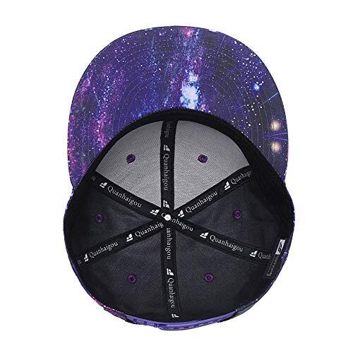 Unisex Purple Blue Snapback Hat Hip Hop Style Colorful Adjustable Baseball Cap Psychedelic Trippy Liquid Baseball Cap Trucker Hip Hop Rave  main image 2