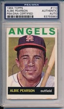 Angels Albie Pearson Auto Autographed Signed 1964 Topps Card #110 ~ PSA/DNA Slab