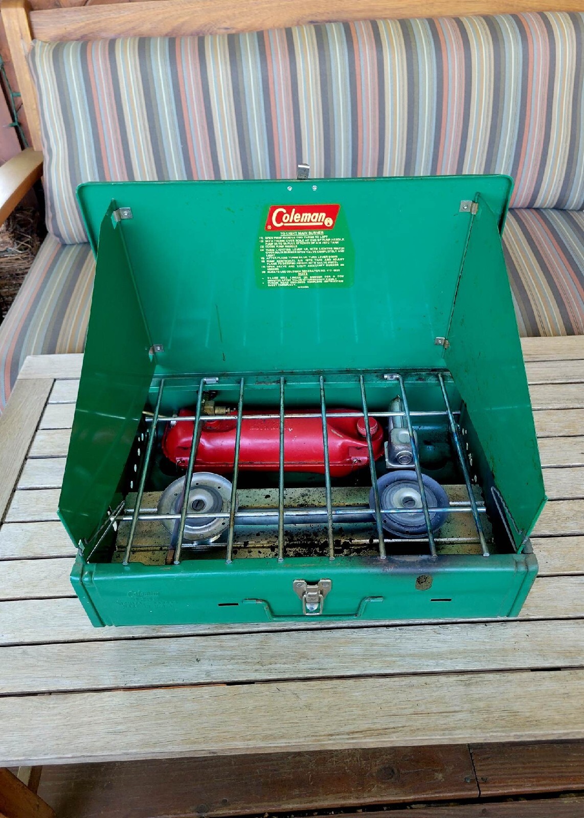 Vintage Coleman Gas 2 Burner Camp Stove 425E499 Retro Camping Gear In Box eBay