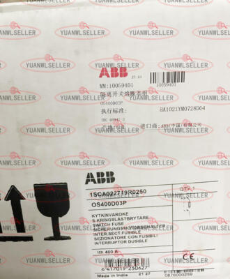 ONE NEW ABB LSOLATION SWITCH FUSE GROUP OS400D03P 1SCA022719R0250