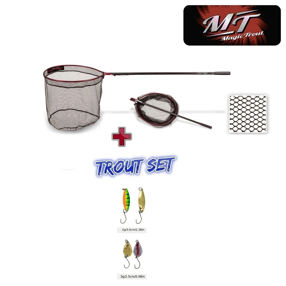 Quantum ZEBCO MAGIC TROUT FIX NET + 4 Stück Trout Spoon´s #1