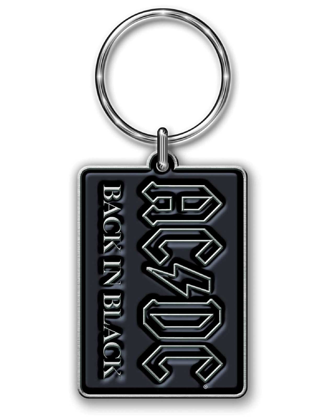 AC/DC Keyring Keychain Back In Black band logo new Official metal Size One Size