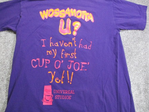 Vintage Bullwinkle Tshirt Mens One Size Purple Coffee 90s - Picture 9 of 12