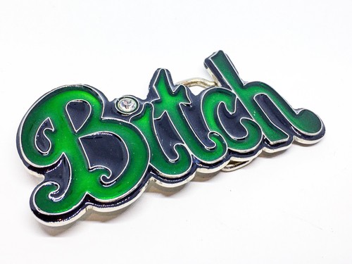 Bitch Metall Gürtelschnalle rot Retro Vintage berühmte Marke Stile Design Hip Hop. - Bild 12 von 15