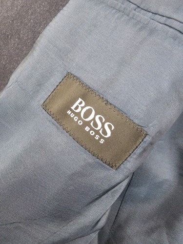 Hugo Boss blazer sport coat 46 tall navy rossellini movie 110s wool germany - Picture 3 of 13