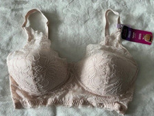 NWT MAIDENFORM Casual Comfort Convertible Lace Nude Bralette DM1188 Size 36D