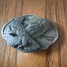 Vintage Arroyo Grande Belt Buckle Native American Eagle 1989 AG 3 Pewter