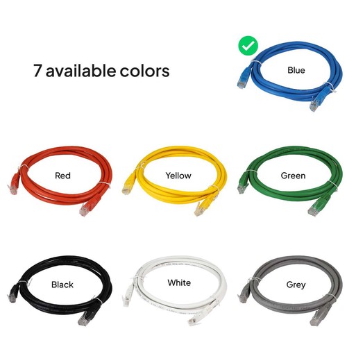 Câble réseau Ethernet RJ45 0.5 M Bleu Cat.6 UTP AWG24 - Imagen 6 de 6
