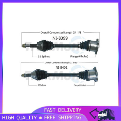 2x Rear Left Rear Right CV Axle Shaft fits Q45 1990-1996 TrakMotive | eBay