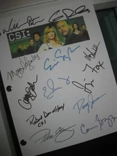 CSI Crime Scene Investigation signed TV Script X12 Marg Helgenberger Dourdan RPT
