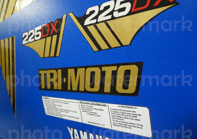 1984 Yamaha YTM 225dx Tri-Moto Gold & Black Plastic Decal Kit – 9pc, UV Resistant, Gloss Finish, USA Made - View #2