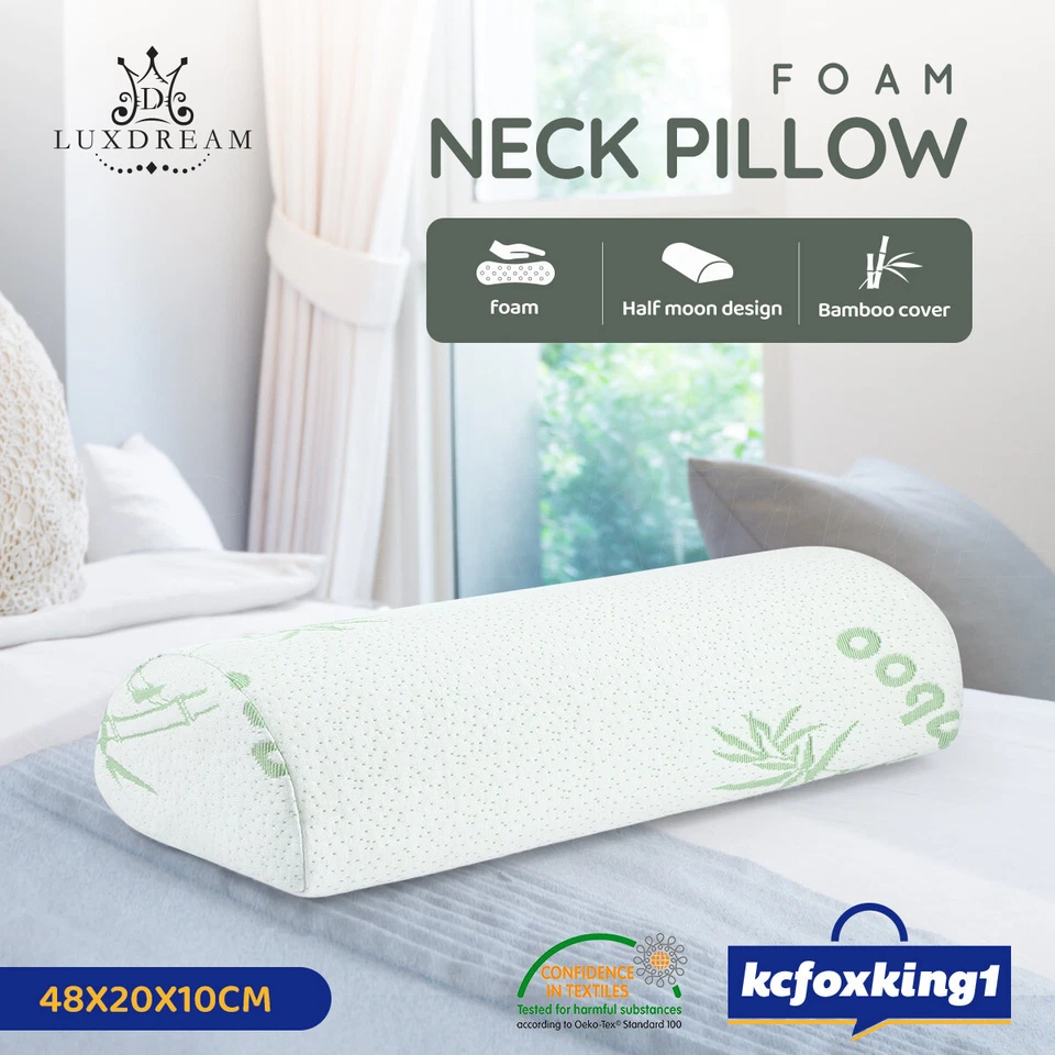 Half Moon Body Pillow Memory Foam Neck Leg Raiser Elevation Bed Cushion Support