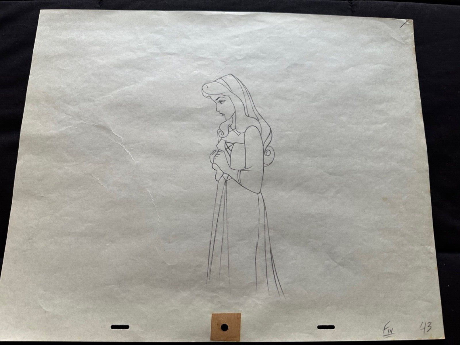 Walt Disney Sleeping Beauty 1959 Production Sketch Drawing Briar Rose