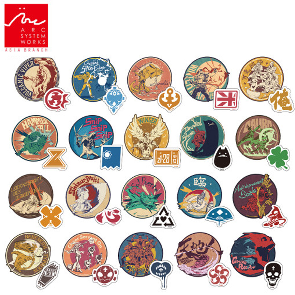 GUILTY GEAR STRIVE バッジ Guilty Gear Strive Stickers Set Arc System Works Official Goods | eBay