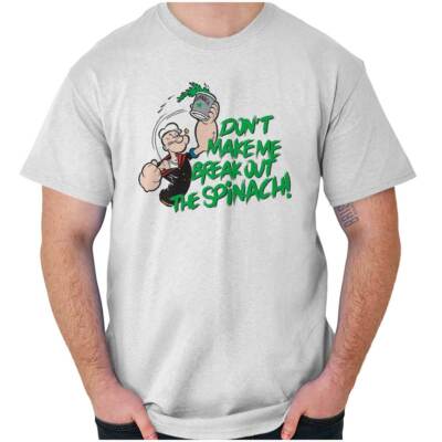Popeye Spinach Attitude Funny Cartoon Gift Womens or Mens Crewneck