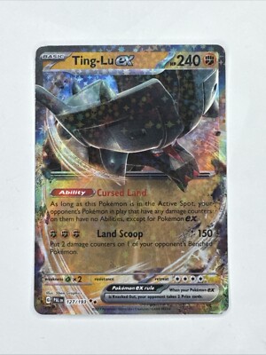 ting lu pokemon card value Pokemon Ting-Lu Ex Double Holo Rare 127/193