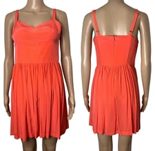 Revolve x Amanda Uprichard Silk  Corset Party Mini Dress Salmon Size Medium